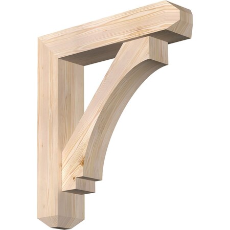 Ekena Millwork Imperial Craftsman Smooth Bracket w/ Offset Brace, Douglas Fir, 7 1/2"W x 34"D x 38"H BKT0806X34X38IMP04SDF